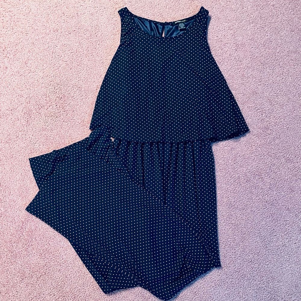 Robert Louis Jumpsuit Navy Blue and White